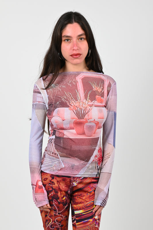 Lucinda Babi 'Ornament' Mesh Top