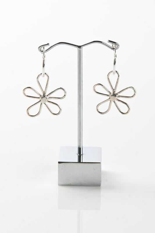 Sacreflux 'Flower Charm' Hoop Earrings