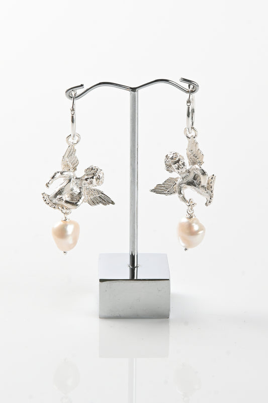 Sacreflux 'Angel and Pearl' Hoop Earrings #2