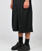 Checks 'Hakama' Shorts in Black Wool