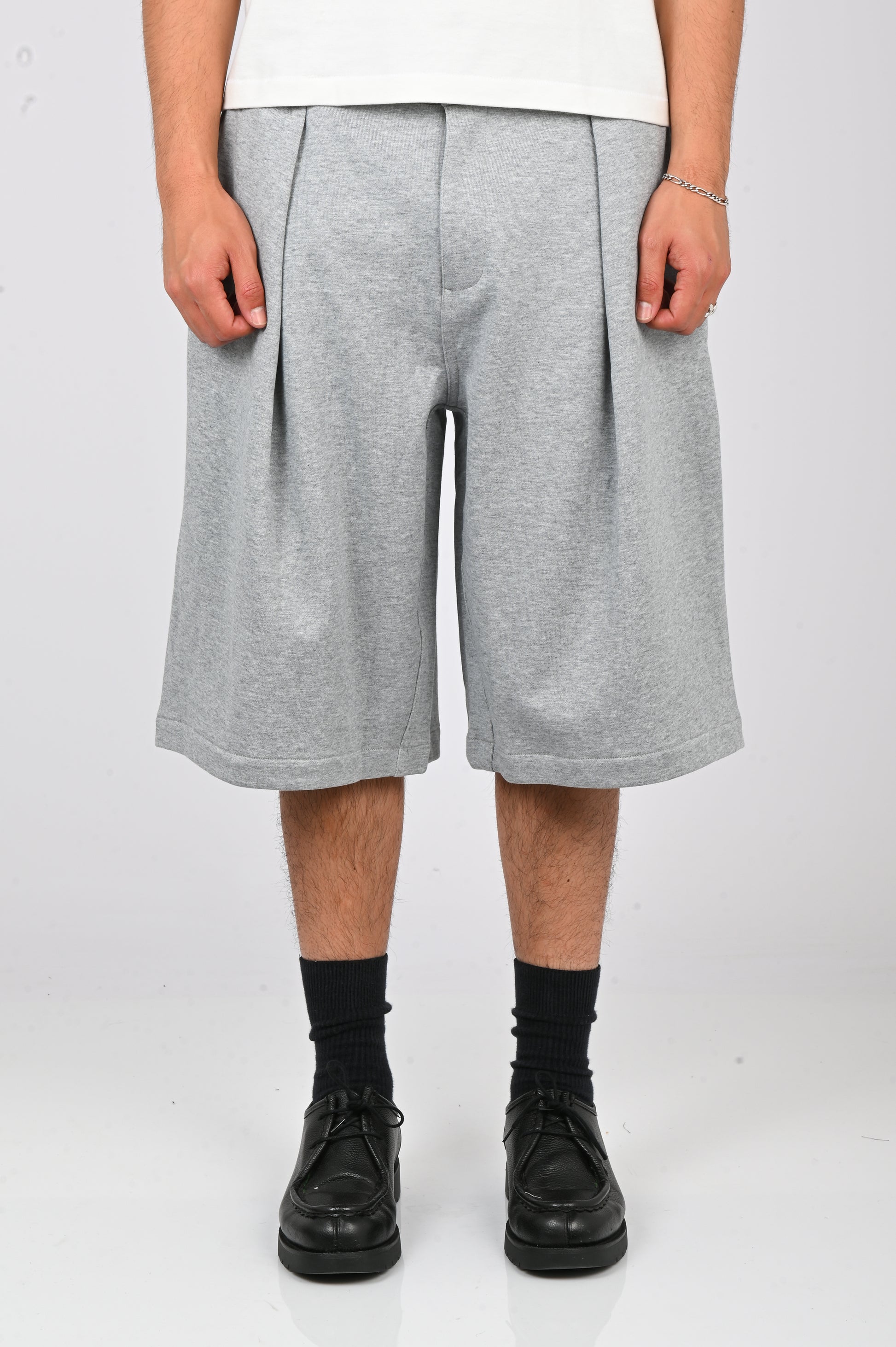 Checks 'Hakama' Shorts in Athletic Grey