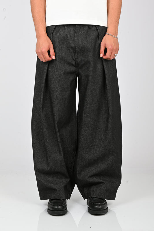Checks 'Hakama' Pants in Black Denim