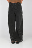 Arthur 'Slouchy' Spike Jeans in Worn Black