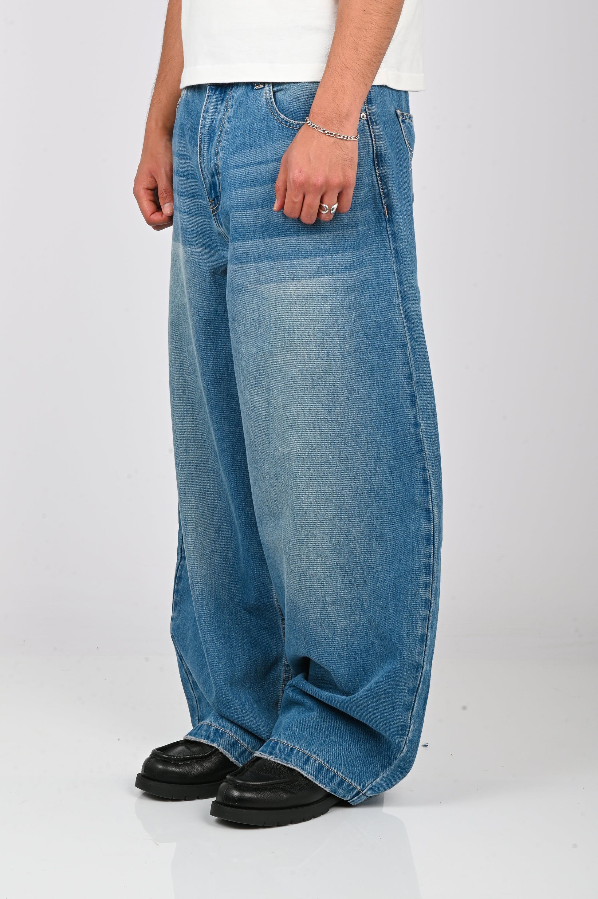 Checks 'Puddle' Jeans in Blue Wash