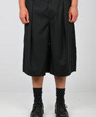 Checks 'Hakama' Shorts in Black Wool
