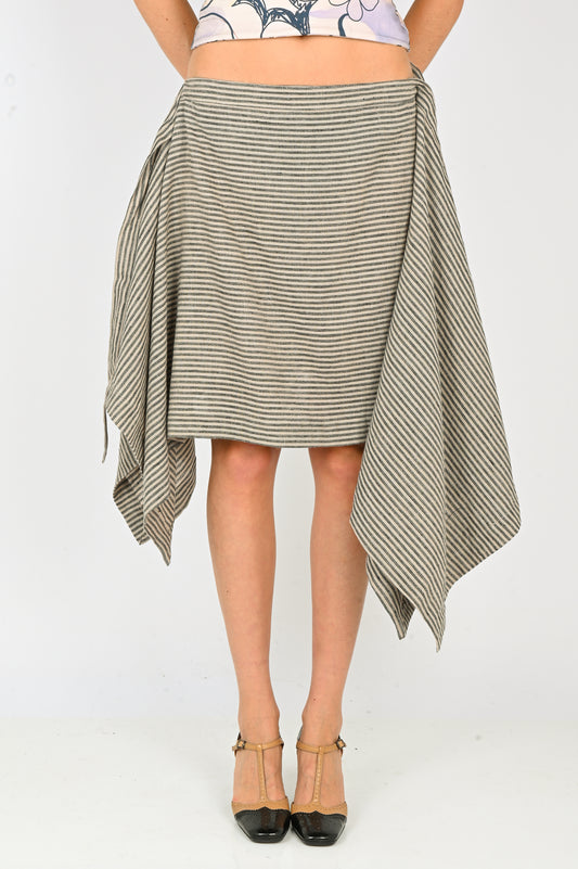 Arthur 'Origami' Skirt in Earth Stripe