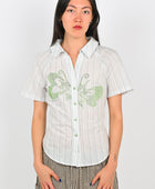Arthur 'Raglan' Shirt in Lime Butterfly