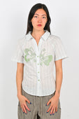 Arthur 'Raglan' Shirt in Lime Butterfly