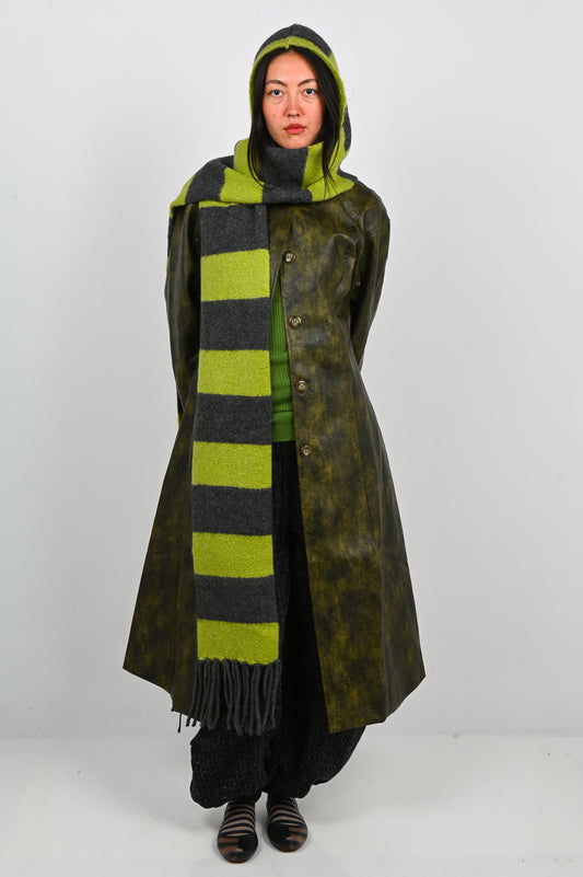 Arthur Apparel Balaclava Scarf in Acid/Grey