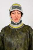 Arthur Apparel Odd Stripe Balaclava in Offset/Grey