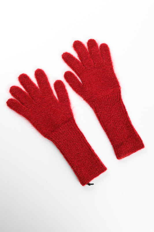Arthur Apparel Block Mittens in Oxblood