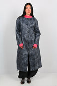 Arthur Structured Vinyl Coat in Smoke