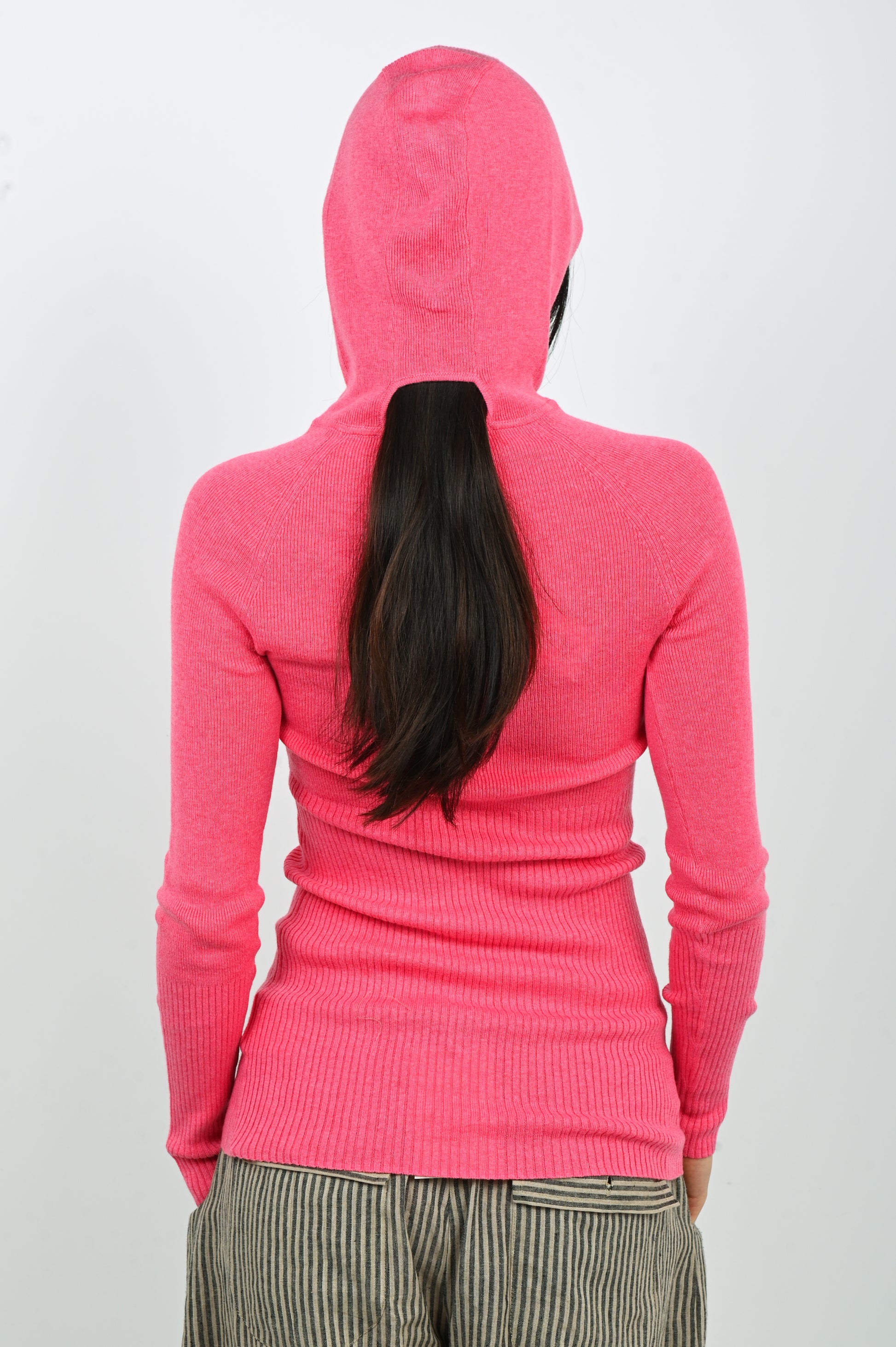 Arthur Hooded Skivvy in Pigment Pink