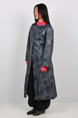 Arthur Structured Vinyl Coat in Smoke