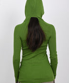 Arthur Hooded Skivvy in Pigment Green