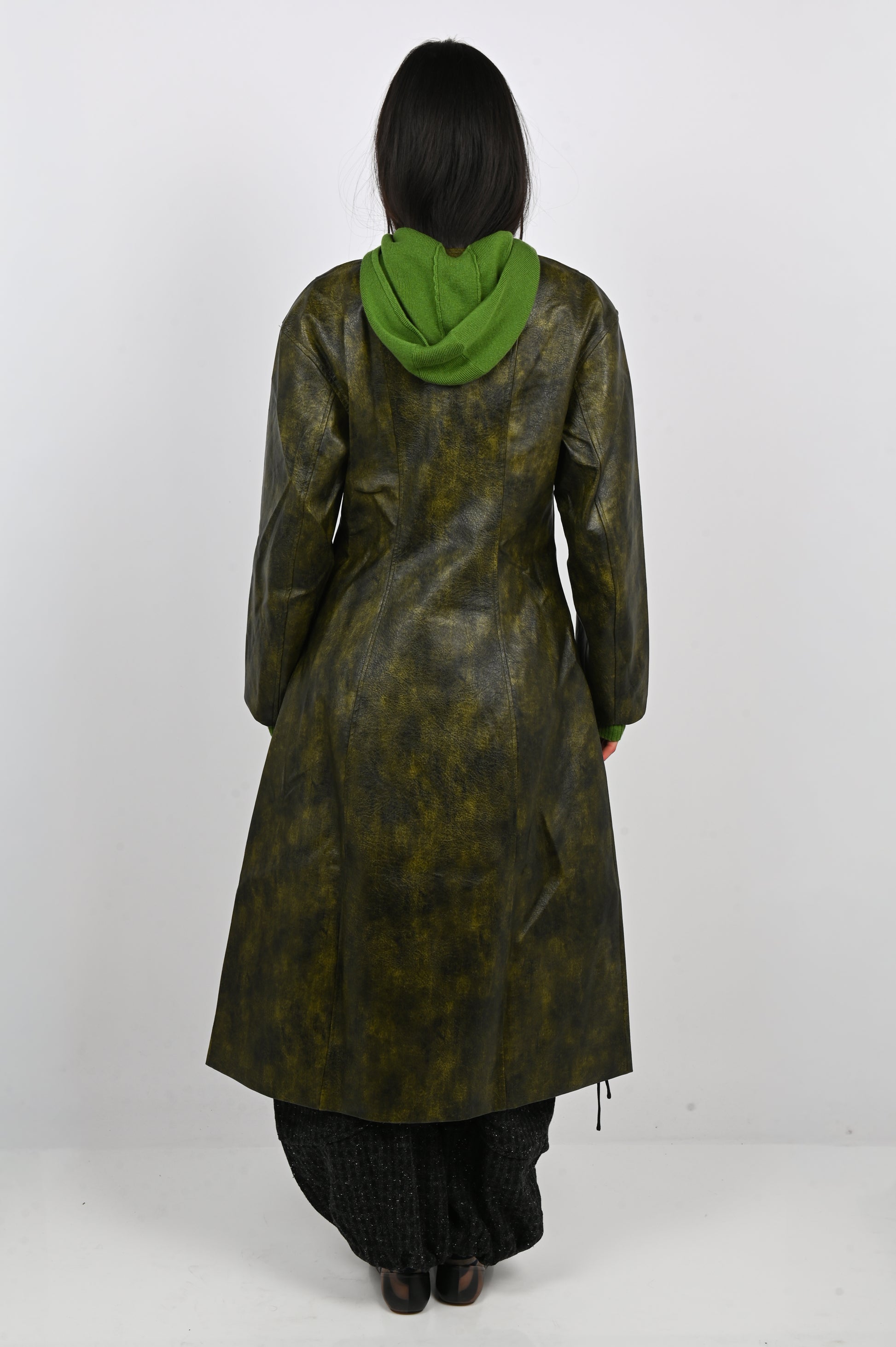 Arthur Structured Vinyl Coat in Lichen