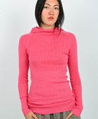 Arthur Hooded Skivvy in Pigment Pink