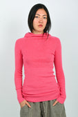 Arthur Hooded Skivvy in Pigment Pink