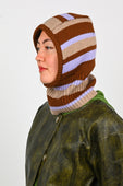 Arthur Apparel Odd Stripe Balaclava in Offset/Bruise