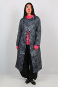 Arthur Structured Vinyl Coat in Smoke