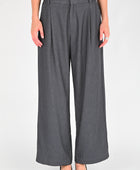 Arthur 'Slouchy' Pleat Pant in Grey Pinstripe