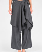 Arthur 'Origami' Skirt in Grey Pinstripe