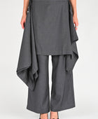 Arthur 'Origami' Skirt in Grey Pinstripe