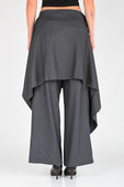 Arthur 'Origami' Skirt in Grey Pinstripe