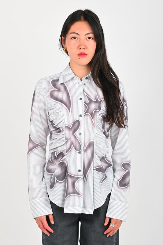 Arthur 'Ruffle' Blouse in Stencil