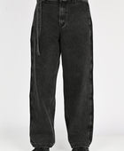 Beach Brains 'Work Cut' Jeans in Washed Black