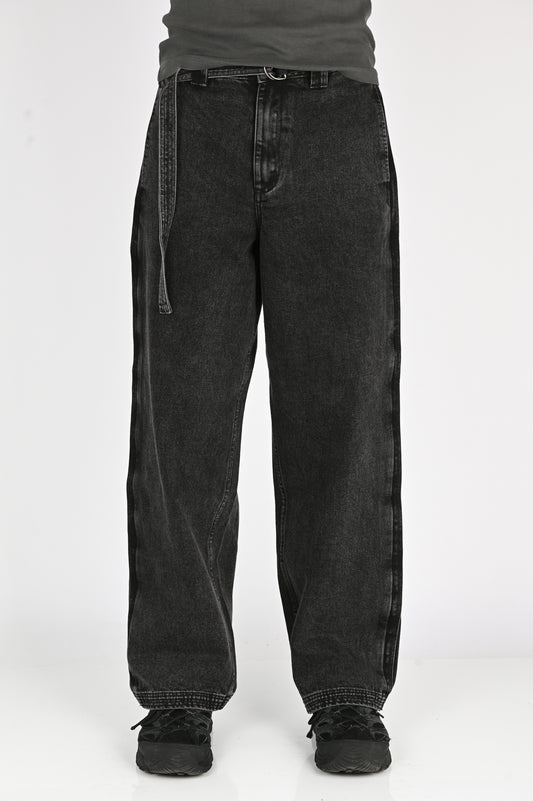 Beach Brains 'Work Cut' Jeans in Washed Black