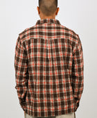 Beach Brains LS 'Pocket' Shirt in Brown/Red