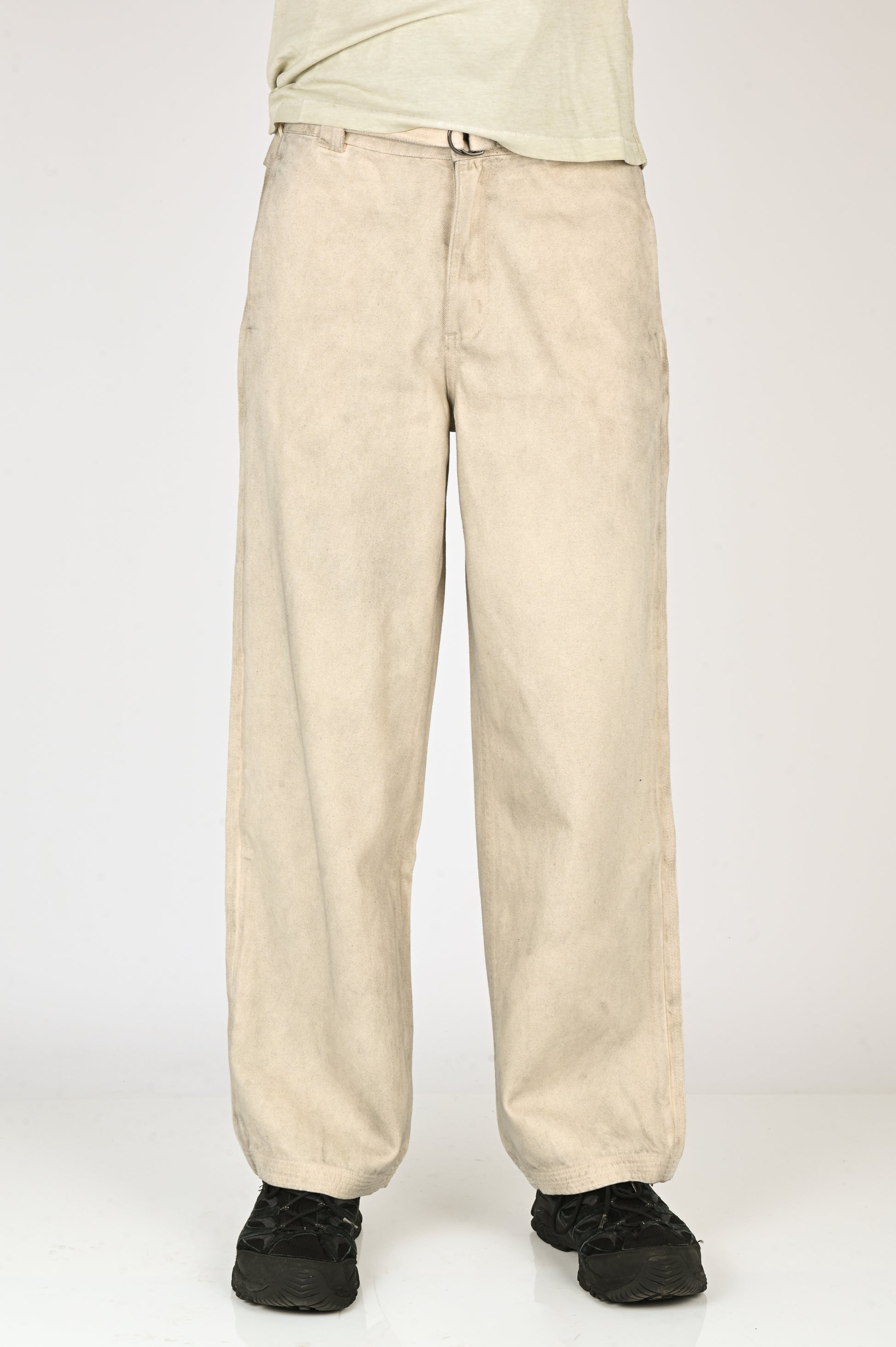 Beach Brains 'Work Cut' Jeans in Ecru