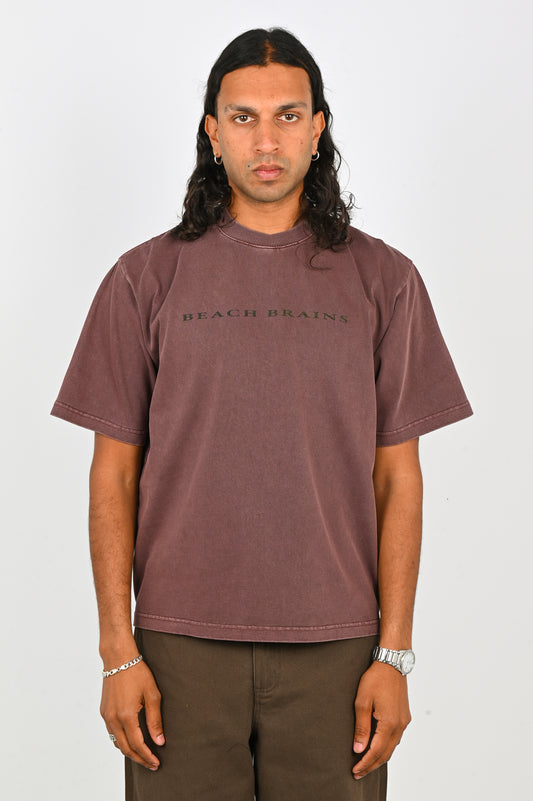 Beach Brains 'Dream' Logo Tee in Plum