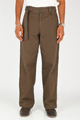 Beach Brains Pleated Work Pant in Fatigue