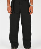 Beach Brains Pleated Work Pant in Jet Black