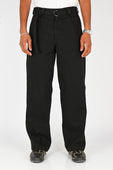 Beach Brains Pleated Work Pant in Jet Black