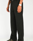 Beach Brains Pleated Work Pant in Jet Black