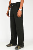 Beach Brains Pleated Work Pant in Jet Black