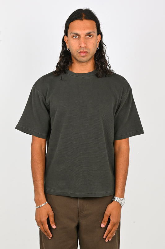 Beach Brains 'Dream' Waffle Tee in Charcoal