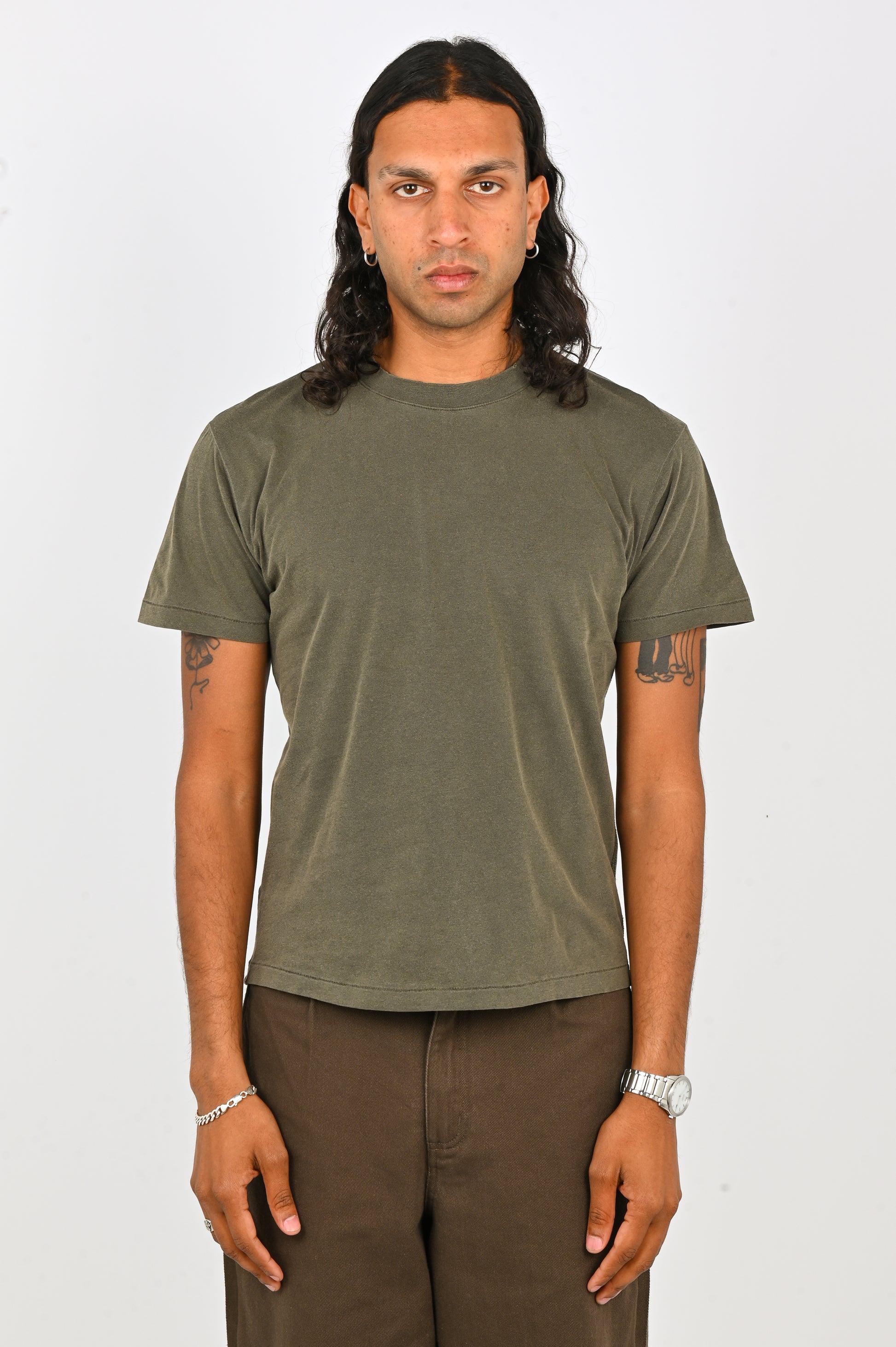 Beach Brains 'Tide' Tee in Fatigue