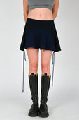 B-R-B 'Deflated Bubble' Mini Skirt in Ink & Navy
