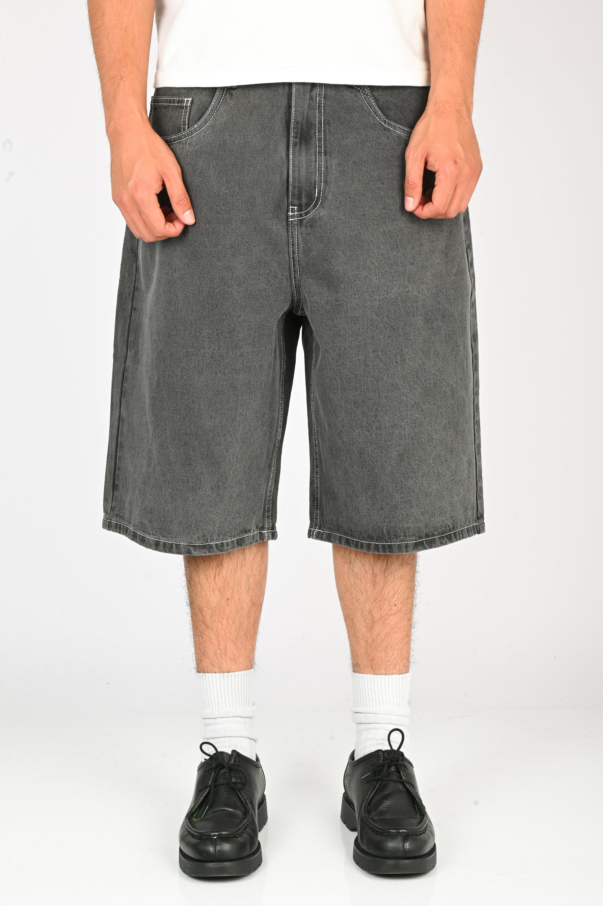 BeWider 'Super Loose' Shorts in Light Grey