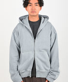 Beach Brains 'Bomber' Zip Hoodie in Steel
