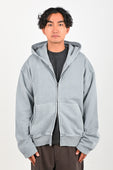 Beach Brains 'Bomber' Zip Hoodie in Steel
