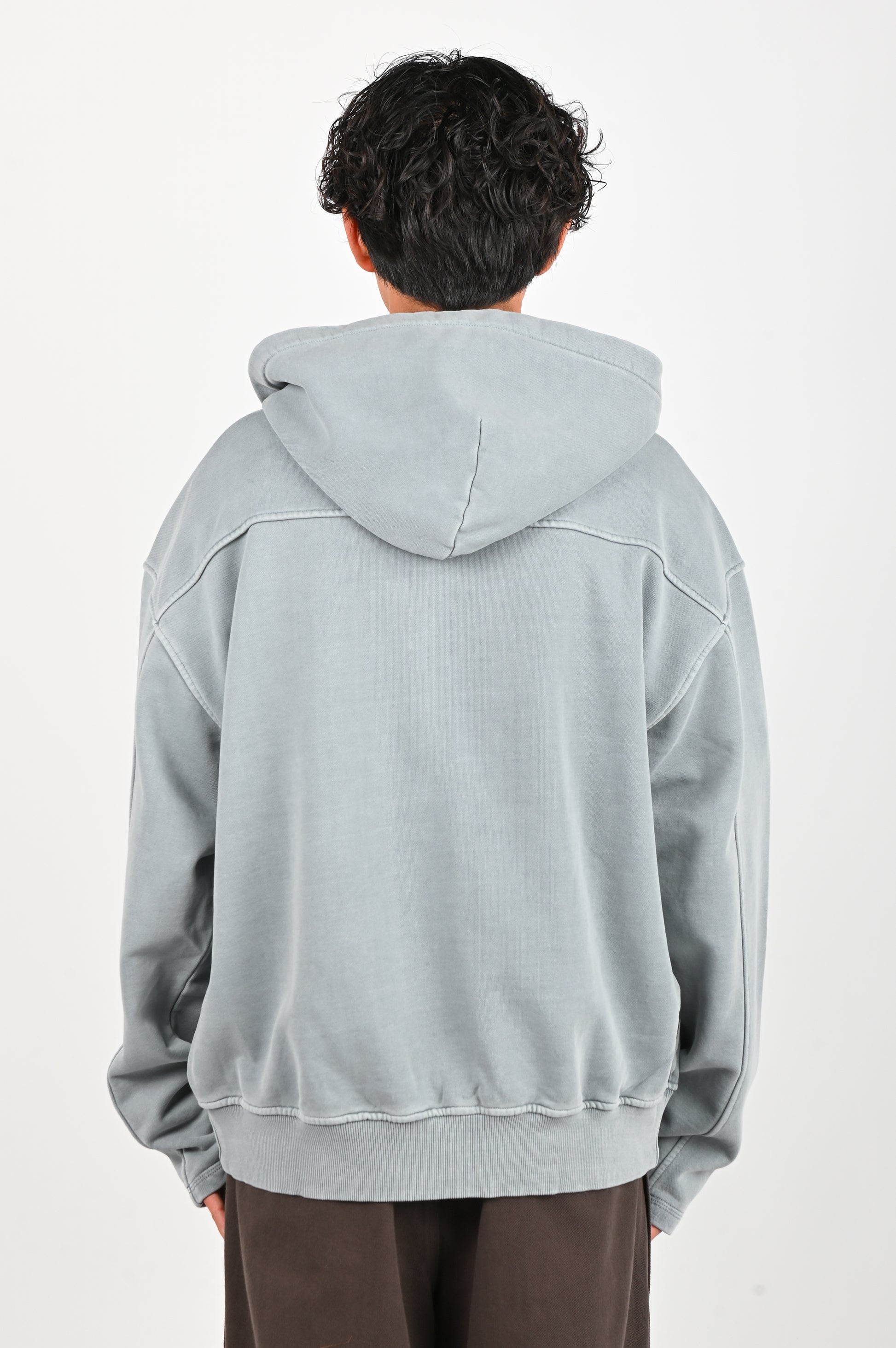 Beach Brains 'Bomber' Zip Hoodie in Steel