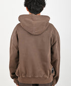Beach Brains 'Star Bomber' Zip Hoodie in Chocolate