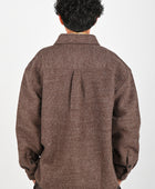 Beach Brains Wool Over Shirt in Brown