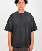 Beach Brains Boxy Tee in Sun Faded Black