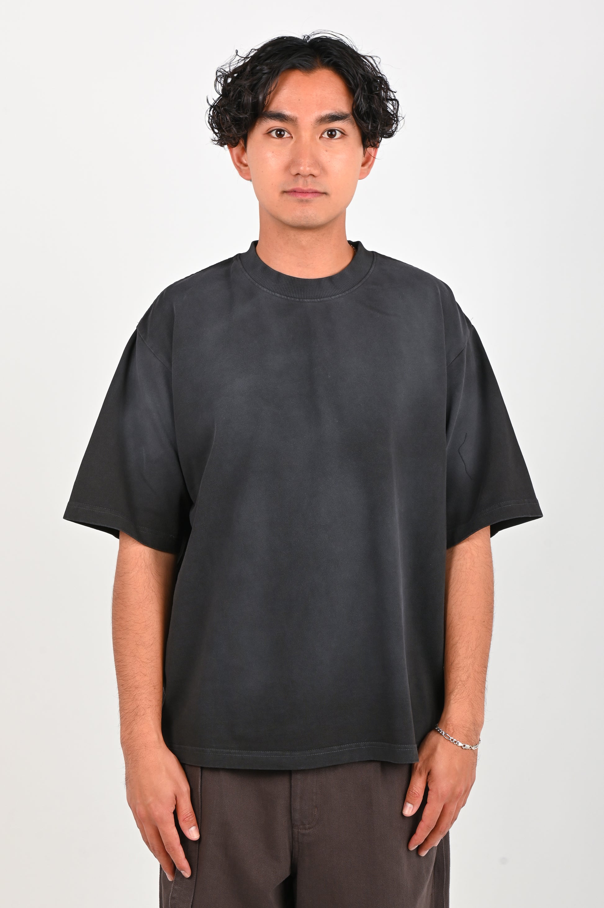 Beach Brains Boxy Tee in Sun Faded Black